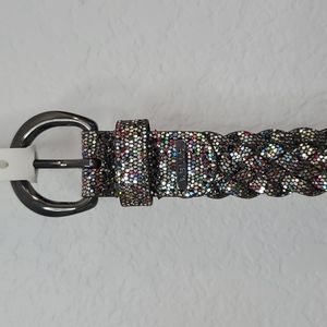 NWT Glitter Woven Belt